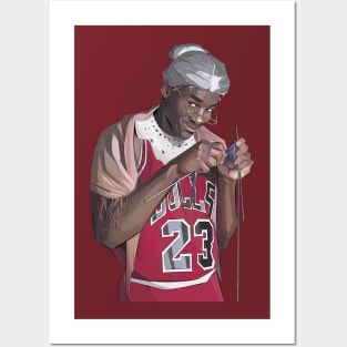 BASKETBALLART - GRANDMA MJ23 Posters and Art